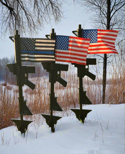 AR-15 Rifle-Shaped Flag Pole